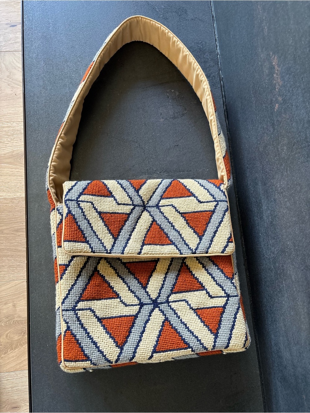 Autumn Tapestry Shoulder Bag, Classy, One Of A Kind, Rare, Handmade, Geometric